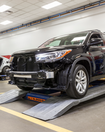 Toyota on vehicle lift | Flow Toyota of Statesville in Statesville NC