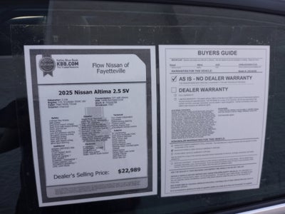 2025 Nissan Altima SV FWD