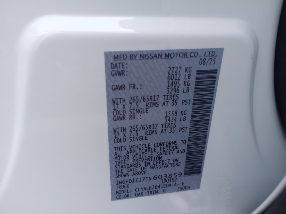 2026 Nissan Frontier Crew Cab SV 4x2