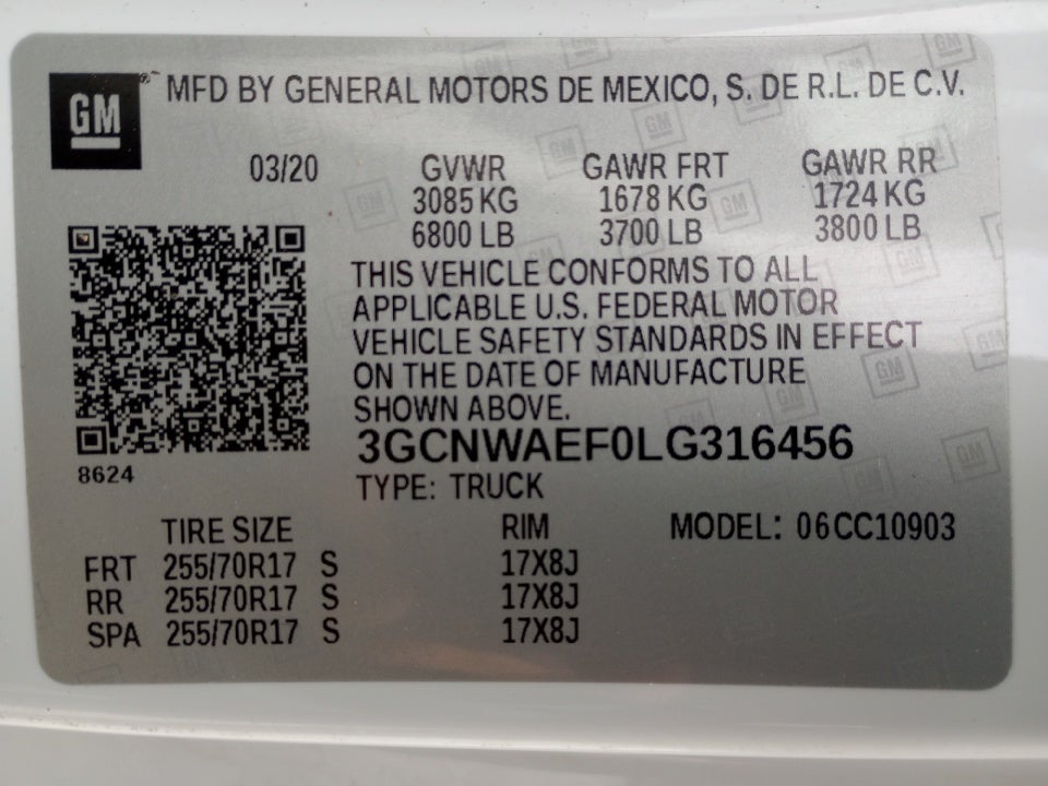 2020 Chevrolet Silverado 1500 2WD Regular Cab Long Bed WT