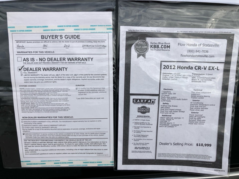 2012 Honda CR-V EX-L