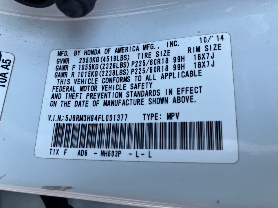 2015 Honda CR-V Touring