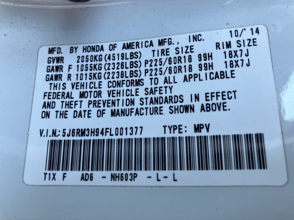 2015 Honda CR-V Touring