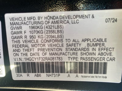 2024 Honda Accord Sedan EX