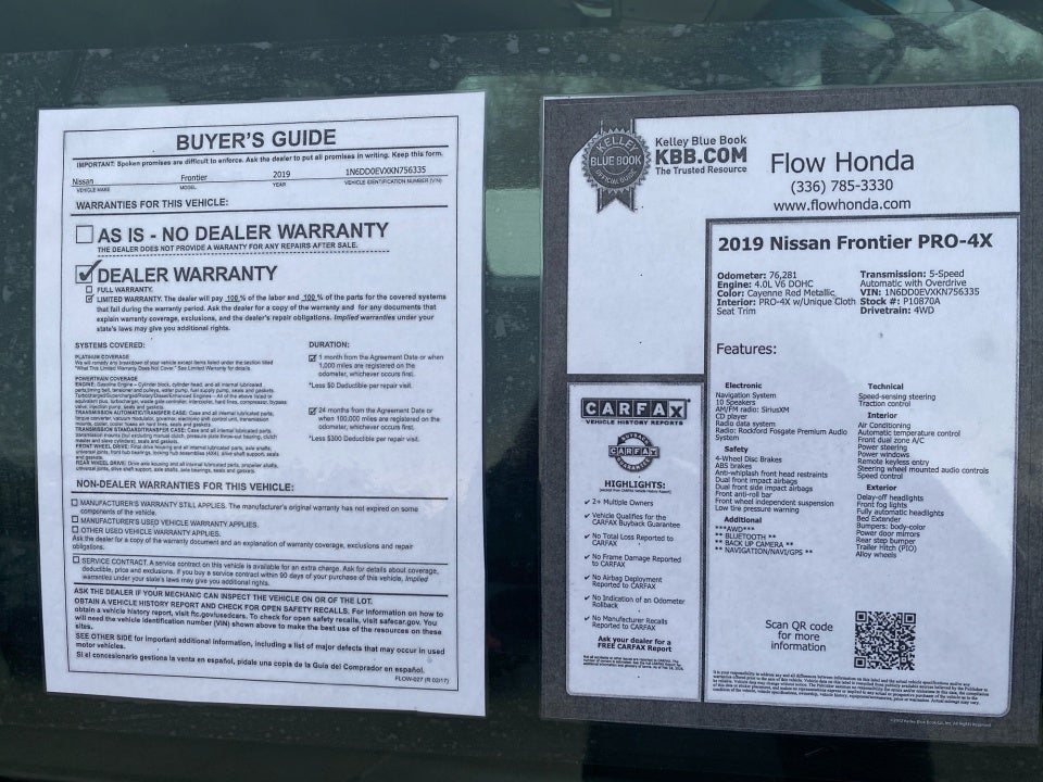 2019 Nissan Frontier PRO-4X