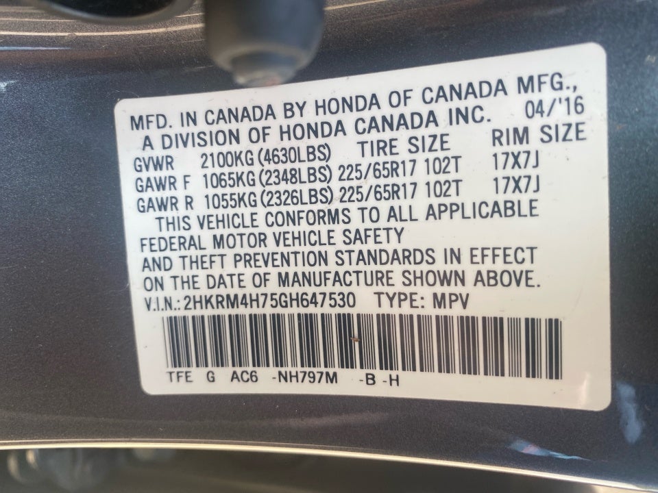 2016 Honda CR-V EX-L