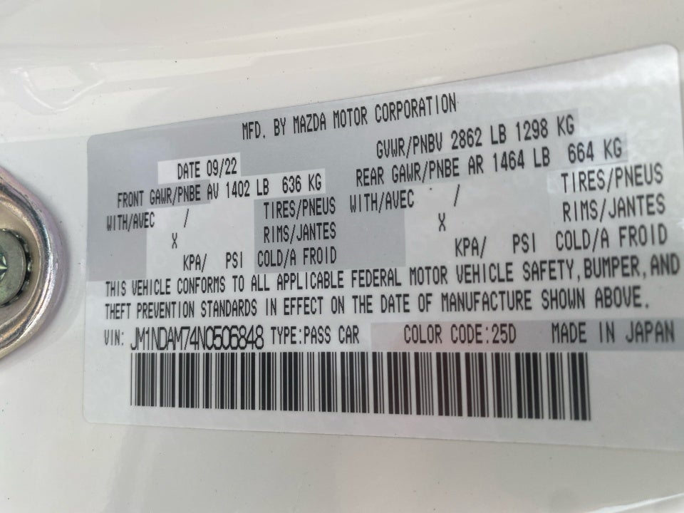 2022 Mazda Mazda MX-5 Miata RF Grand Touring