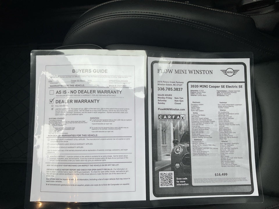 2020 MINI SE Hardtop Cooper