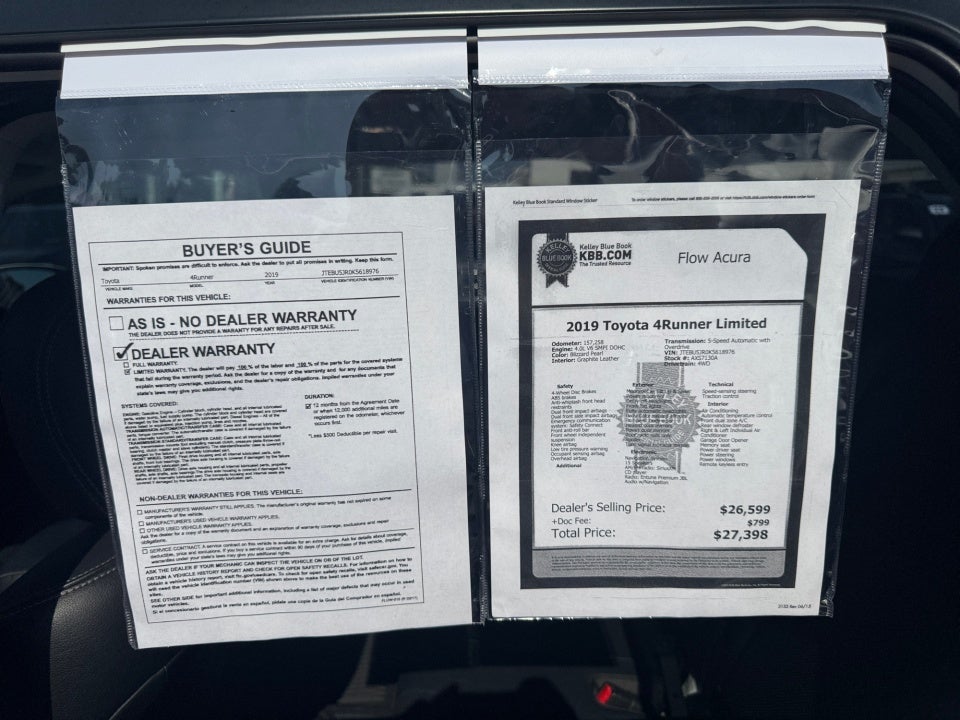2019 Toyota 4Runner Limited