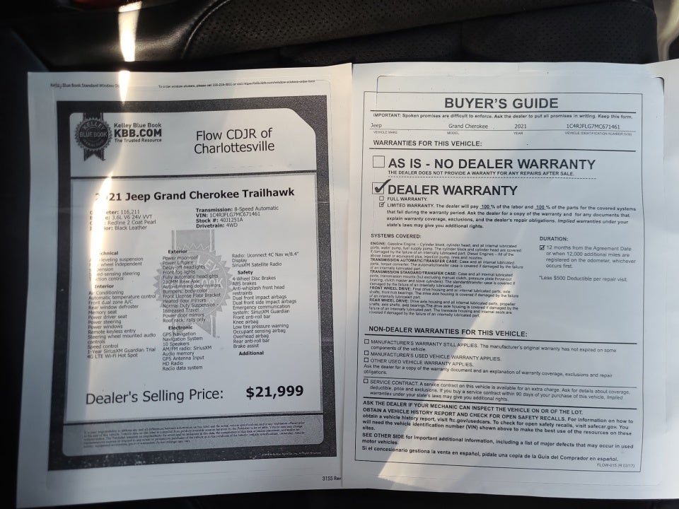 2021 Jeep Grand Cherokee Trailhawk 4X4