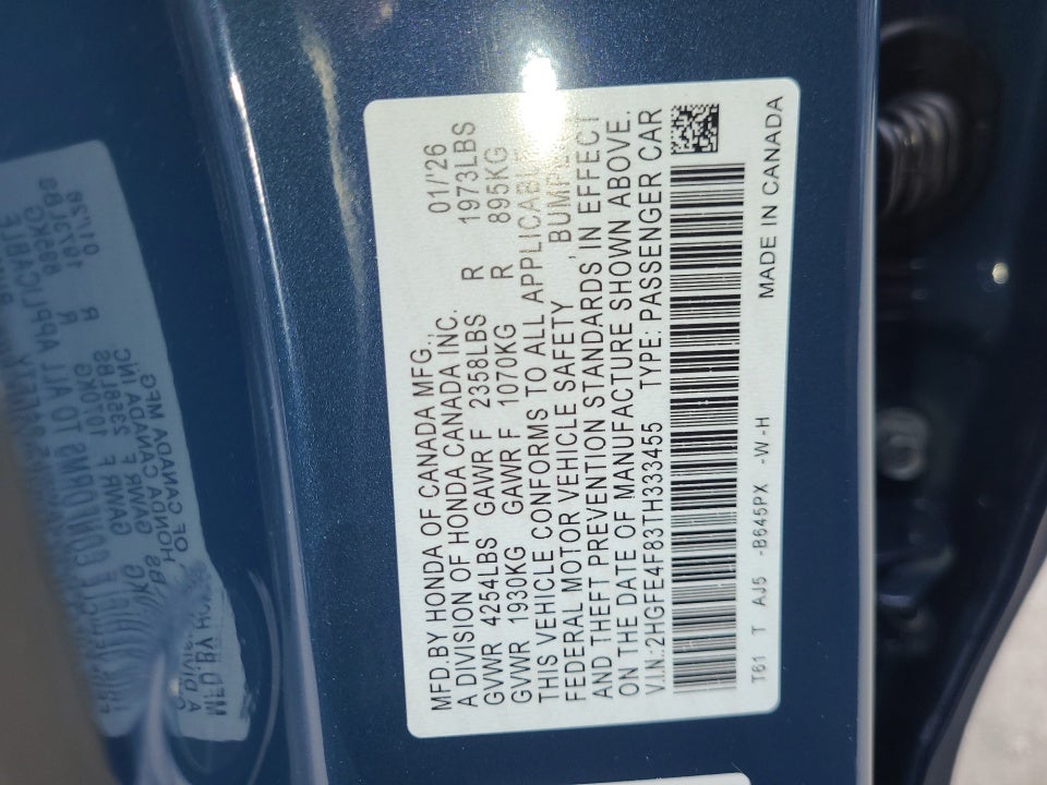 2026 Honda Civic Hybrid Sport Touring