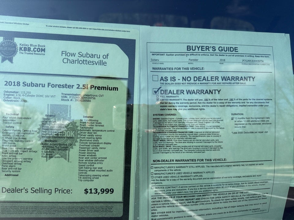 2018 Subaru Forester 2.5i Premium