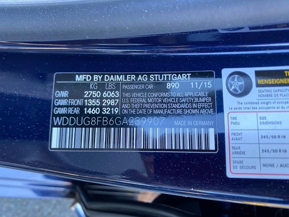 2016 Mercedes-Benz S-Class S 550
