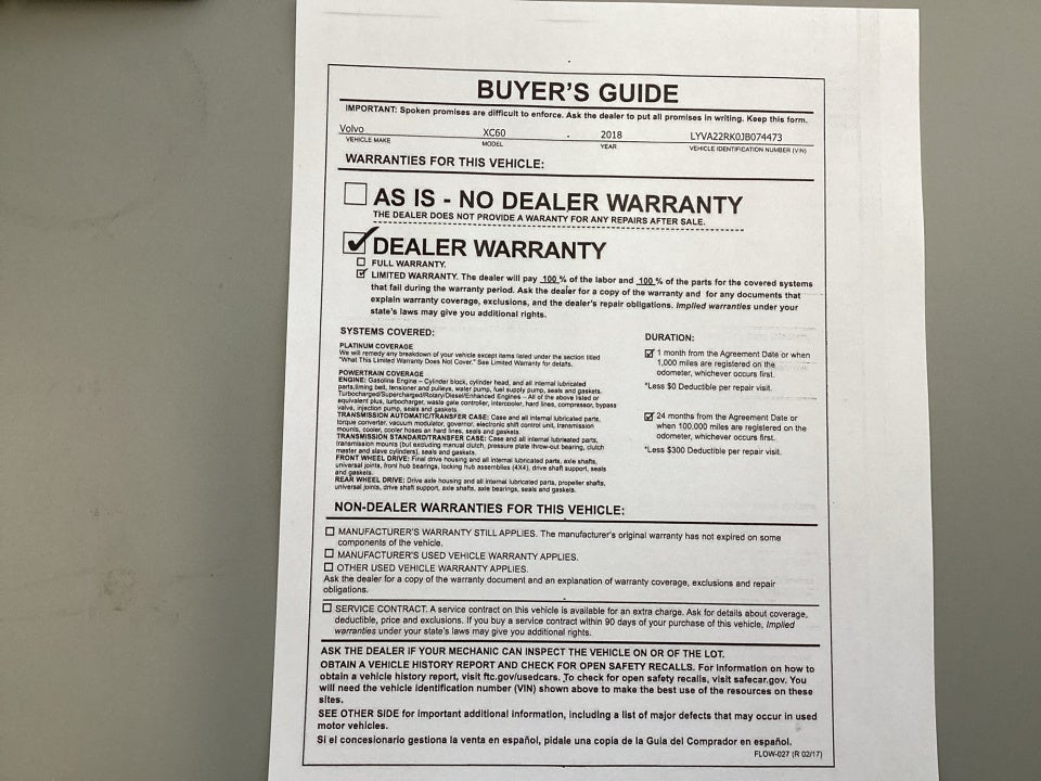 2018 Volvo XC60 T6 Momentum