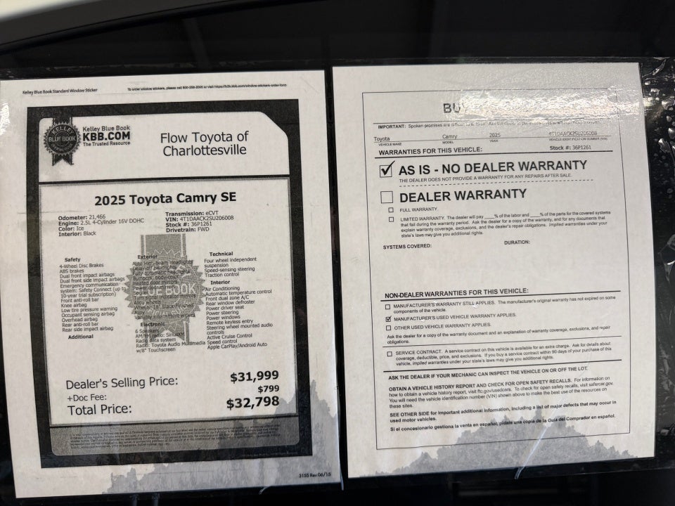 2025 Toyota Camry SE
