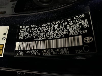 2025 Toyota Corolla Hybrid LE