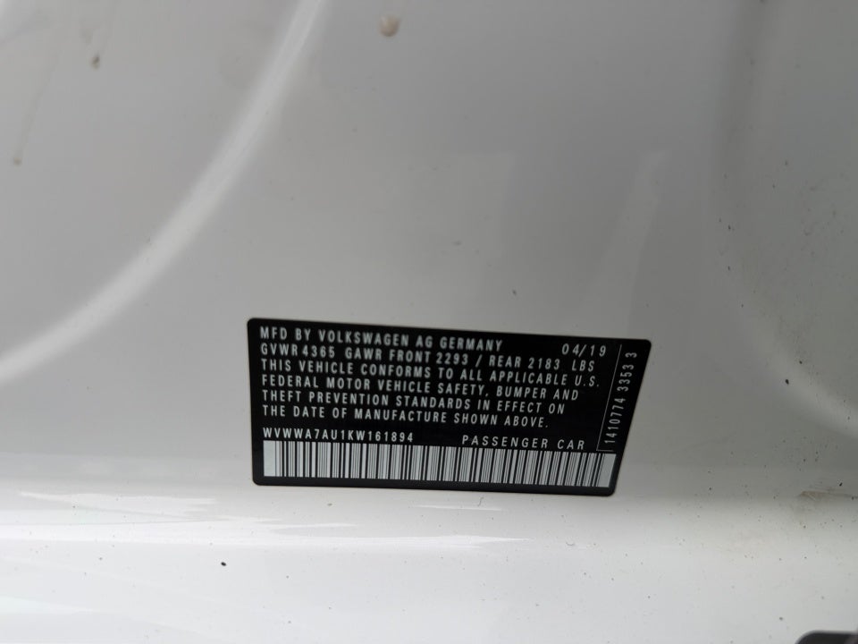 2019 Volkswagen Golf R 2.0T w/DCC & Navigation