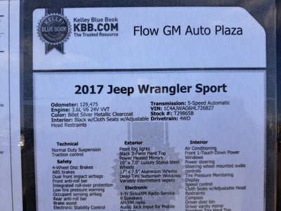 2017 Jeep Wrangler Sport 4x4