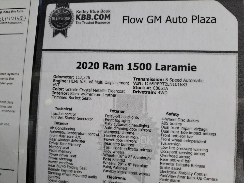 2020 RAM 1500 Laramie Crew Cab 4x4 6'4" Box