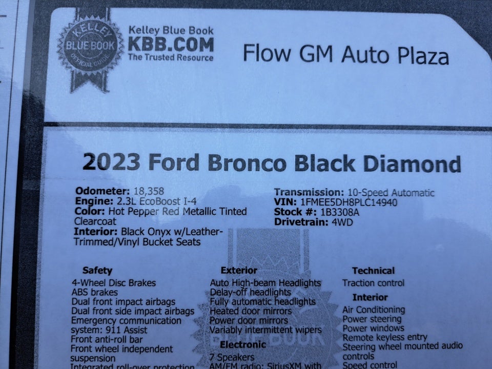 2023 Ford Bronco Black Diamond