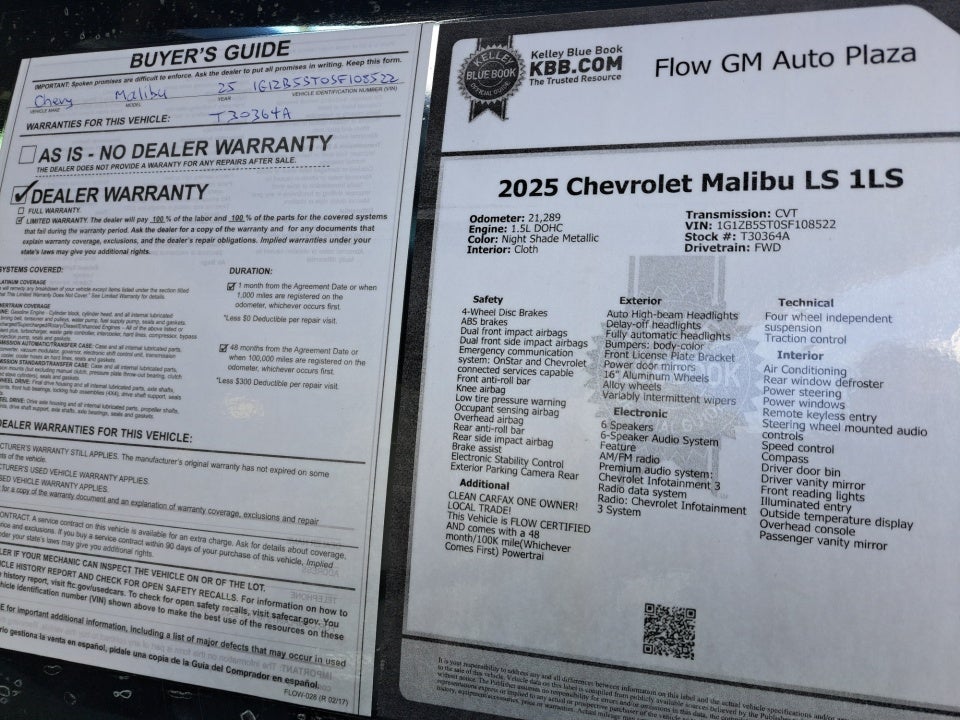 2025 Chevrolet Malibu FWD LS