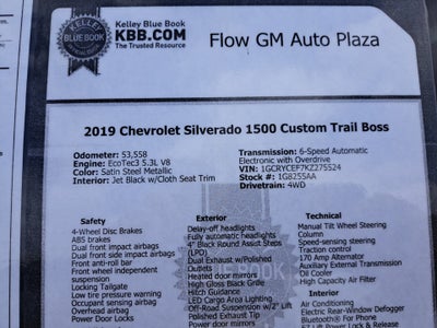 2019 Chevrolet Silverado 1500 Custom Trail Boss