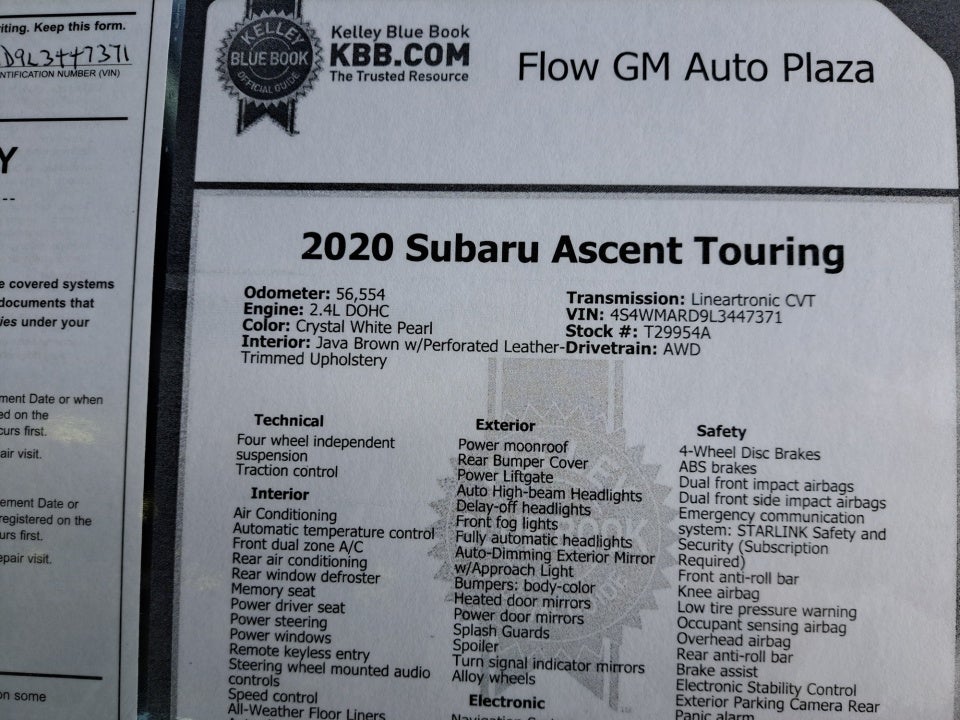 2020 Subaru Ascent Touring
