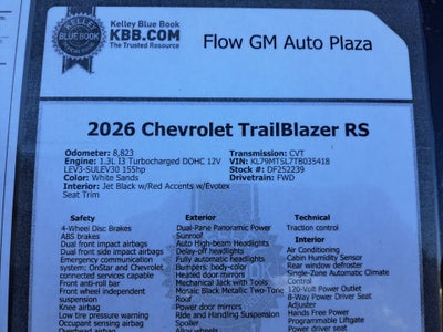 2026 Chevrolet Trailblazer FWD RS