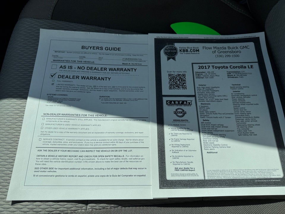 2017 Toyota Corolla LE