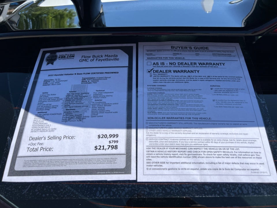 2022 Hyundai Veloster N Base