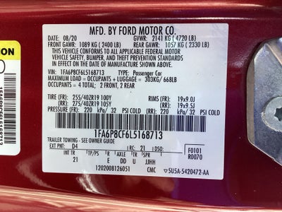 2020 Ford Mustang GT Fastback