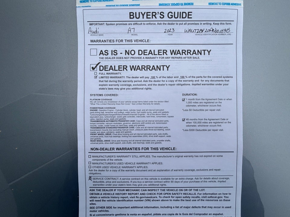 2023 Audi A7 Sportback Premium 55 TFSI quattro S tronic