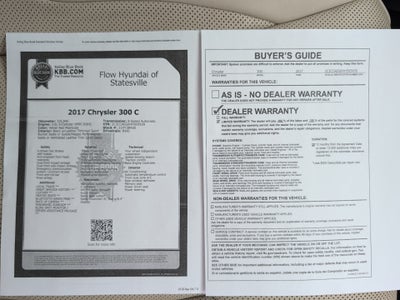 2017 Chrysler 300C 300C