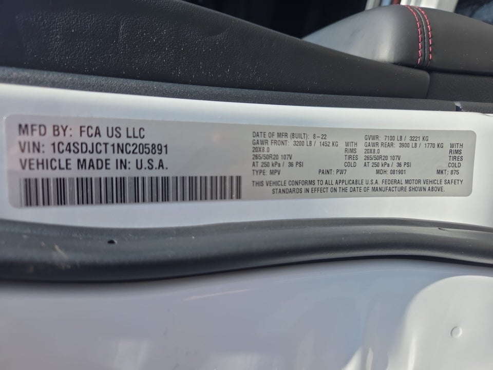 2022 Dodge Durango R/T Plus AWD