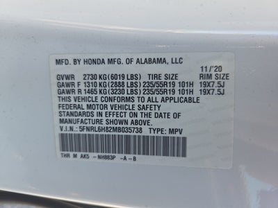 2021 Honda Odyssey Touring