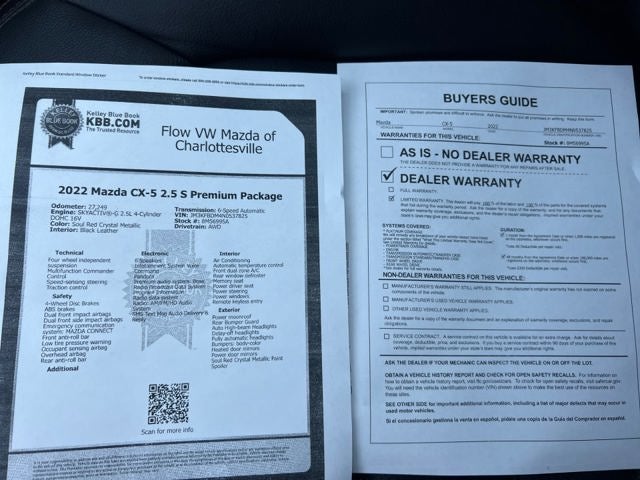 2022 Mazda Mazda CX-5 2.5 S Premium Package