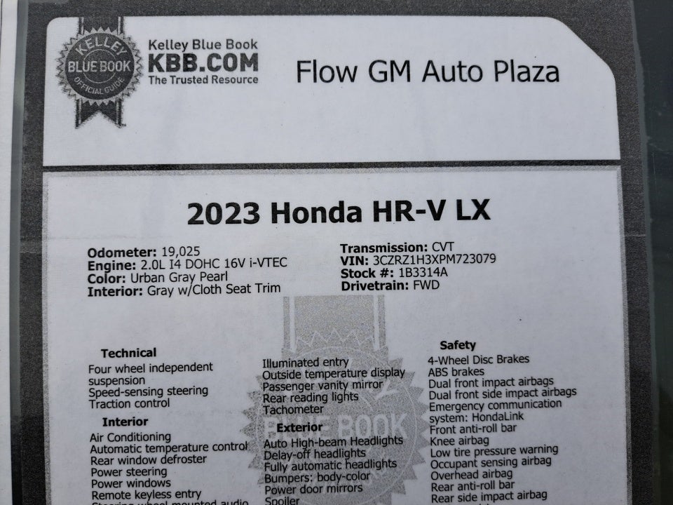 2023 Honda HR-V 2WD LX