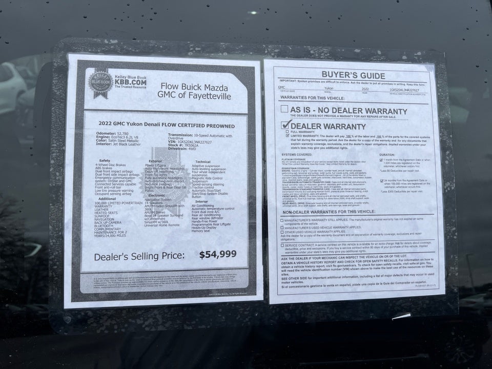 2022 GMC Yukon 4WD Denali