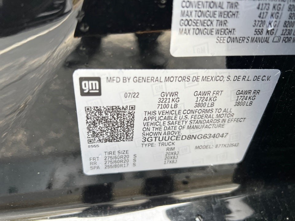 2022 GMC Sierra 1500 4WD Crew Cab Short Box Elevation