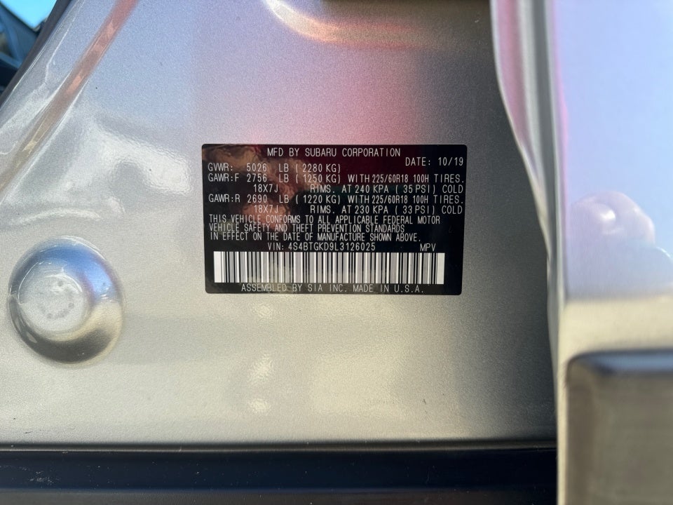 2020 Subaru Outback Onyx Edition XT